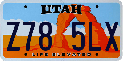 UT license plate Z785LX