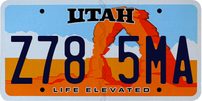 UT license plate Z785MA