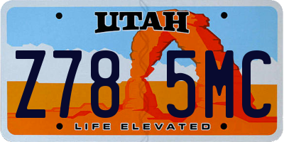 UT license plate Z785MC