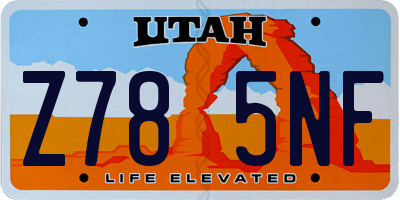 UT license plate Z785NF
