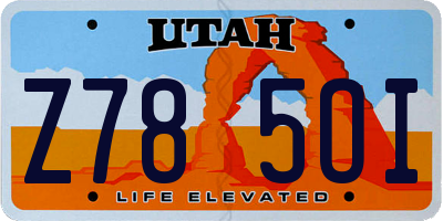 UT license plate Z785OI