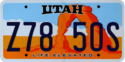 UT license plate Z785OS