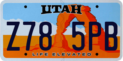 UT license plate Z785PB