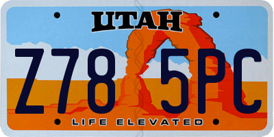 UT license plate Z785PC