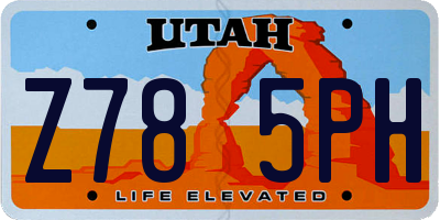 UT license plate Z785PH