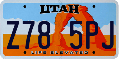 UT license plate Z785PJ