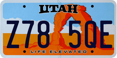 UT license plate Z785QE