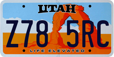 UT license plate Z785RC