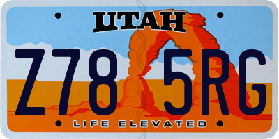 UT license plate Z785RG