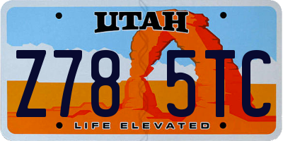 UT license plate Z785TC