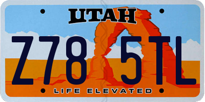 UT license plate Z785TL