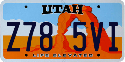 UT license plate Z785VI