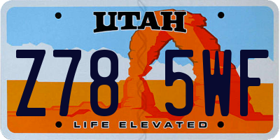 UT license plate Z785WF