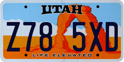 UT license plate Z785XD
