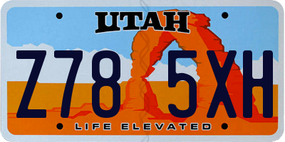 UT license plate Z785XH