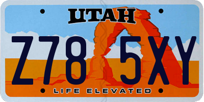 UT license plate Z785XY