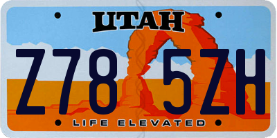 UT license plate Z785ZH