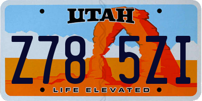 UT license plate Z785ZI