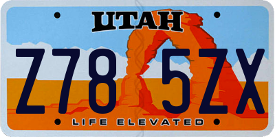 UT license plate Z785ZX