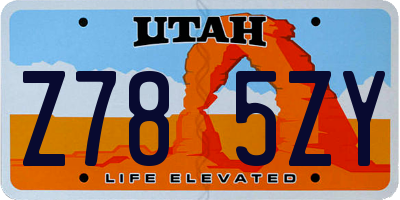 UT license plate Z785ZY
