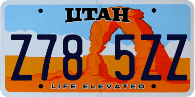 UT license plate Z785ZZ