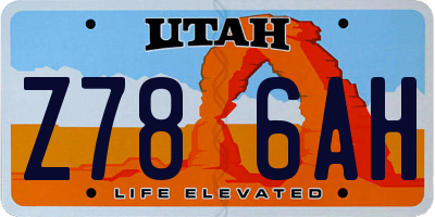 UT license plate Z786AH