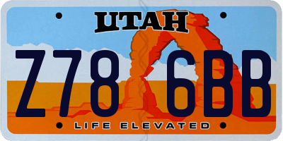 UT license plate Z786BB