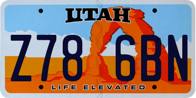 UT license plate Z786BN