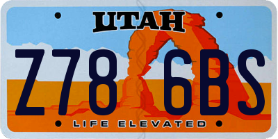 UT license plate Z786BS