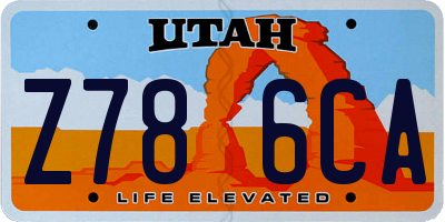 UT license plate Z786CA