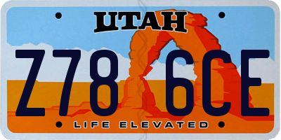 UT license plate Z786CE