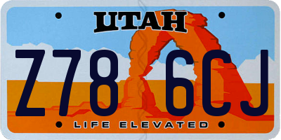 UT license plate Z786CJ