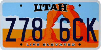 UT license plate Z786CK