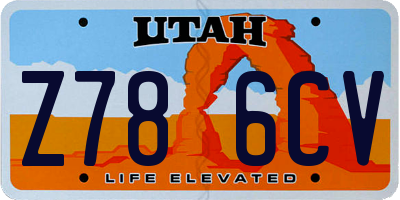 UT license plate Z786CV