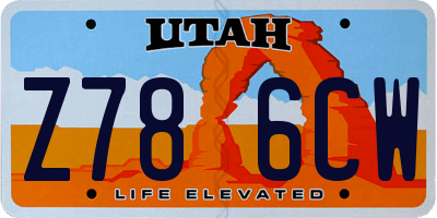 UT license plate Z786CW