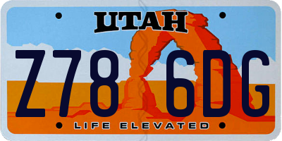 UT license plate Z786DG