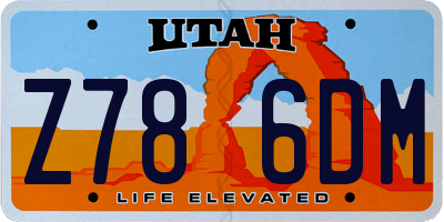 UT license plate Z786DM