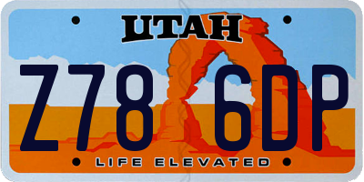 UT license plate Z786DP