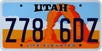UT license plate Z786DZ