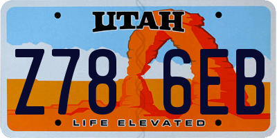 UT license plate Z786EB