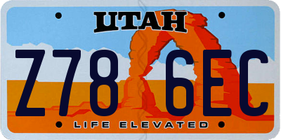 UT license plate Z786EC