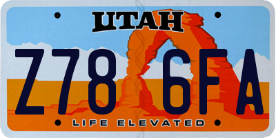 UT license plate Z786FA