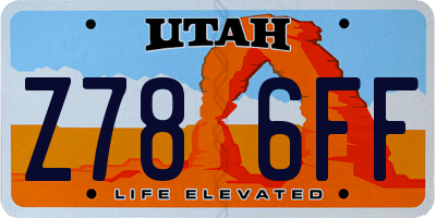 UT license plate Z786FF
