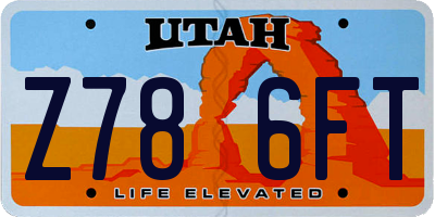 UT license plate Z786FT