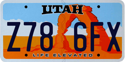 UT license plate Z786FX