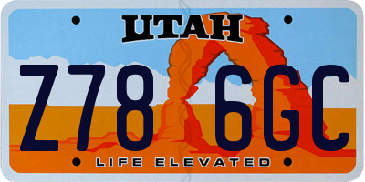 UT license plate Z786GC