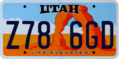 UT license plate Z786GD