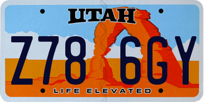 UT license plate Z786GY