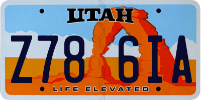 UT license plate Z786IA
