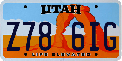 UT license plate Z786IG